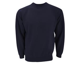 Ucc 50/50 Unisex Plain Set-In Sweatshirt Top (Black) - BC1192