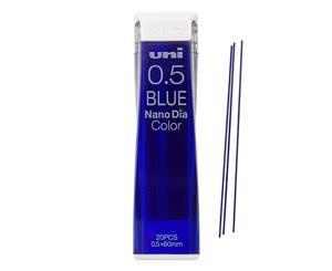 Uniball Nano Dia Mechanical COLOUR Pencil Lead Pack 0.5mm Blue