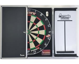 Unicorn Eclipse Pro 2 Dart Board & Alloy Aluminium Cabinet + 6 x Darts SET