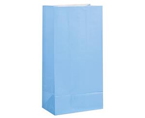 Unique Party Paper Party Bags (Pack Of 12) (Baby Blue) - SG5692