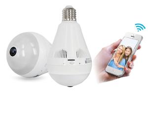 360 Degree Panoramic Viewing 960P Hidden Wi-Fi Camera Light Bulb with Smart Device Viewing