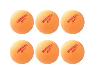 6pc Summit 2 Star Red Dot Table Tennis Plastic Ball 40+ Ping Pong Game Orange
