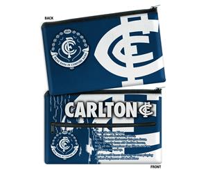 AFL Carlton Blues QUALITY LARGE Pencil Case for School Work Stationary