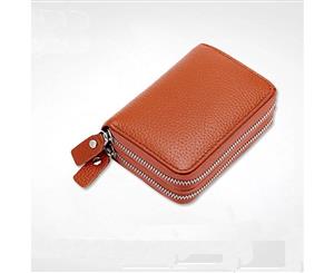 Acelure Cow Leather Card Bag -Orange