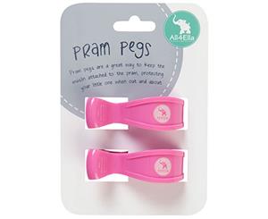 All4Ella Pram Pegs 2-Pack - Pink
