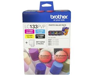 Brother LC-133 Set Of 4 Ink Cartridges - 1 x Black 1 x Cyan 1 x Magenta and 1 x Yellow Ink Cartridge