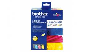 Brother LC-67CL 3 Pack Colour Ink Cartridge