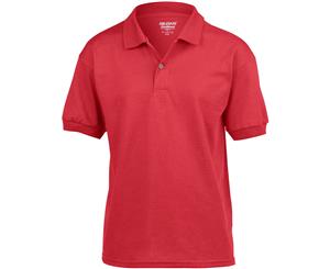 Gildan Dryblend Childrens Unisex Jersey Polo Shirt (Red) - BC1422