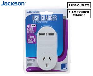 Jackson 2-USB Charger w/ Surge Protected Power Outlet