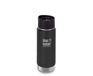 Klean Kanteen 16oz 473ml Wide Vacuum Insulated Cafe Cap Coffee Mug- SHALE BLACK