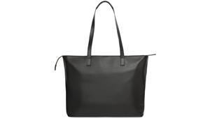 Knomo Mayfair Luxe Maddox 15-inch Leather Zip Top Tote Bag - Black