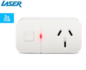 Laser Smart Home WiFi Plug w/ Dual USB Charger