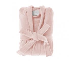 Linen House Cotton Velour Bath Robe Pink