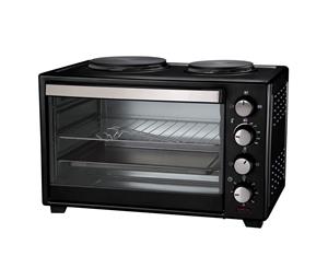 Maxim KitchenPro 30L Electric Portable Table Oven/Roaster w/ Hot Plates/Handle