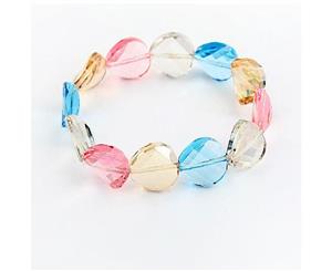 Multi Coloured Crystal Bangle Bracelet - Large Crystals- made with Swarovski Crystal Elements - Gift Idea