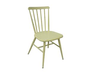 Replica Windsor Stackable Outdoor Dining Chair In Antique Yellow - Antique Yellow - Outdoor Aluminium Chairs