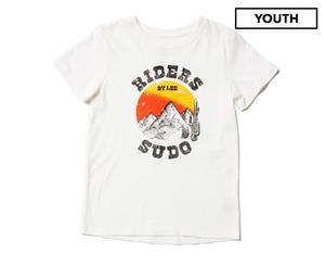 Riders Unisex Kids' Western Tee / T-Shirt / Tshirt - Bone