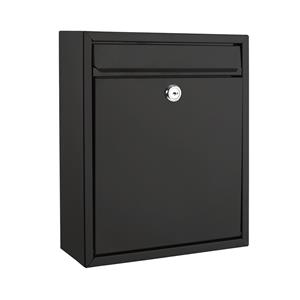 Sandleford Black Napoli Stainless Steel Wall Mount Letterbox