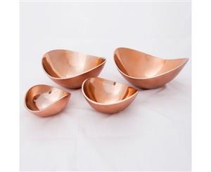 Set of 4 MIA 12 17 22 and 25cm Bowls - Copper