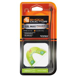 Shock Doctor Gel Max Power Kids Mouthguard Green Youth