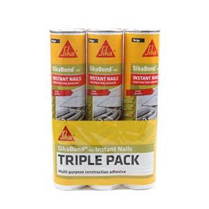 Sika 300g SikaBond-142 Instant Nails Construction Adhesive - 3 Pack