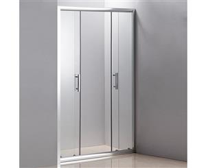 Sliding Double Door Safety Glass Shower Screen - 1200mm