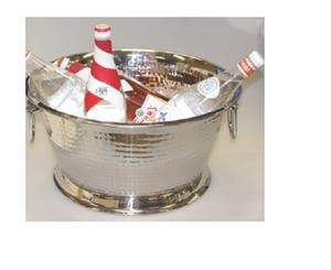 Stainless Steel Bowl Bucket Champagne Wine Cooler Bucket Container Ice Handles