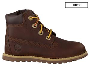Timberland Kids' Pokey Pine 6-Inch Boots - Dark Brown Full Grain