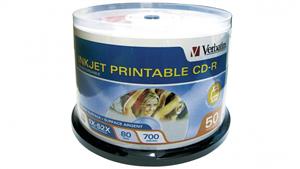 Verbatim Silver Inkjet CD-R Disc - 50 Pack