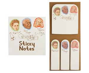 2 x Famous Scientist Sticky Notes Set