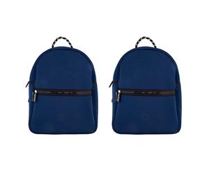 2PK Urban Status Junior 35cm Lightweight Neoprene Backpack Adjustable Strap NVY