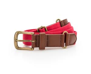 Asquith & Fox Mens Faux Leather And Canvas Belt (Cherry Red) - RW6144