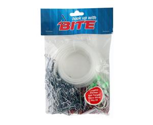 Bite Longline Traces Flasher with Tubing 50cm Qty 25
