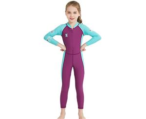 Catzon Full-body Anti-UV Quick-dry Kids Lycra Swimwear DIVE&SAIL LS18821 Purple