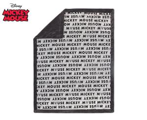 Disney 76x101cm Mod Mickey Letter Velour Pram Blanket - Grey