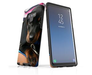 For Samsung Galaxy Note 9 Case Protective Back Cover Blac & Tan Dachshund Puppy