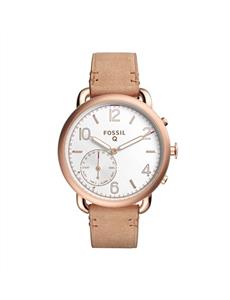 Fossil Q Tailor Light Brown Leather Hybrid Smartwatch