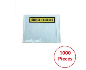Invoice Enclosed Document Pouch - 115x150mm White Clear Printed Sticker - 1000