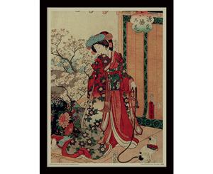 Kunisada History of the Prince Genji - Princess Framed Print - 34.5 x 44.5 cm - Officially Licensed