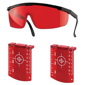 Lasertec Red Laser Targets And Glasses Combo Pack