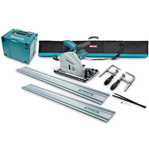 Makita 1300W 165mm (7inch) Plunge Cut Circular Track Saw With Guide Rails SP6000JTX2