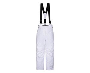 Mountain Warehouse Kids Ski Pants Waterproof Breathable and Insulated - White