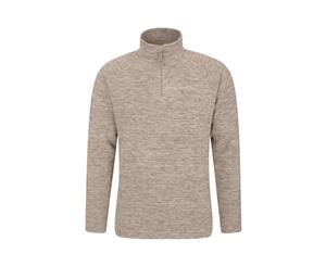 Mountain Warehouse Mens Micro Fleece Top Lightweight Sweater Jumper Pullover - Beige