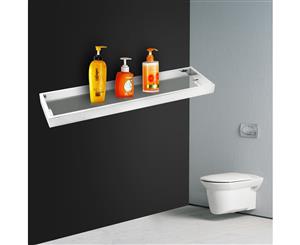 Omar Chrome Glass Shelf Shower Bath Storage Holder 600mm