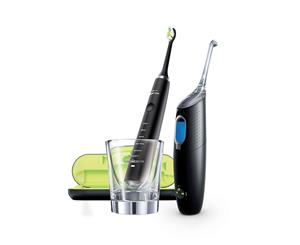 Philips HX8491/03 Sonicare Electric Toothbrush/Airfloss Dental Cleaner Black