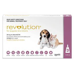 Revolution for Puppies and Kittens up to 2.5 kg 3 pack