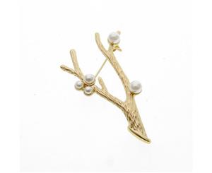 Vintage Tree Branch Pearl Brooches Pin