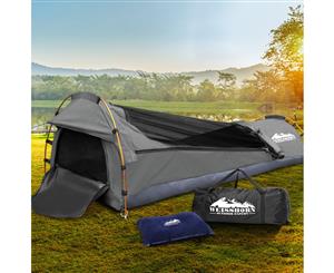 Weisshorn Biker Swag Camping Single Swags Tent Biking Deluxe Ripstop Canvas Grey