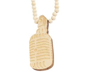 Wood Style Bead Chain - MICROPHONE beige - Beige