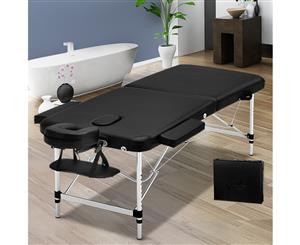 Zenses 70cm Portable Aluminium Massage Table Two Fold Treatment Beauty Therapy